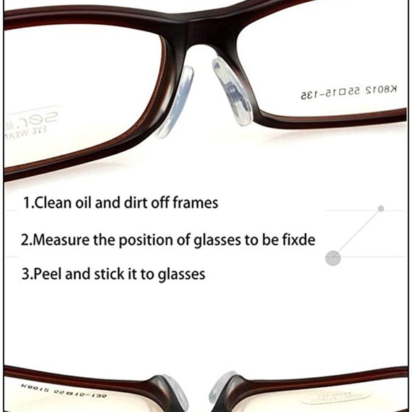 Eyeglass Nose Pads - 11 Pairs (Clear) - Picture 4 of 7
